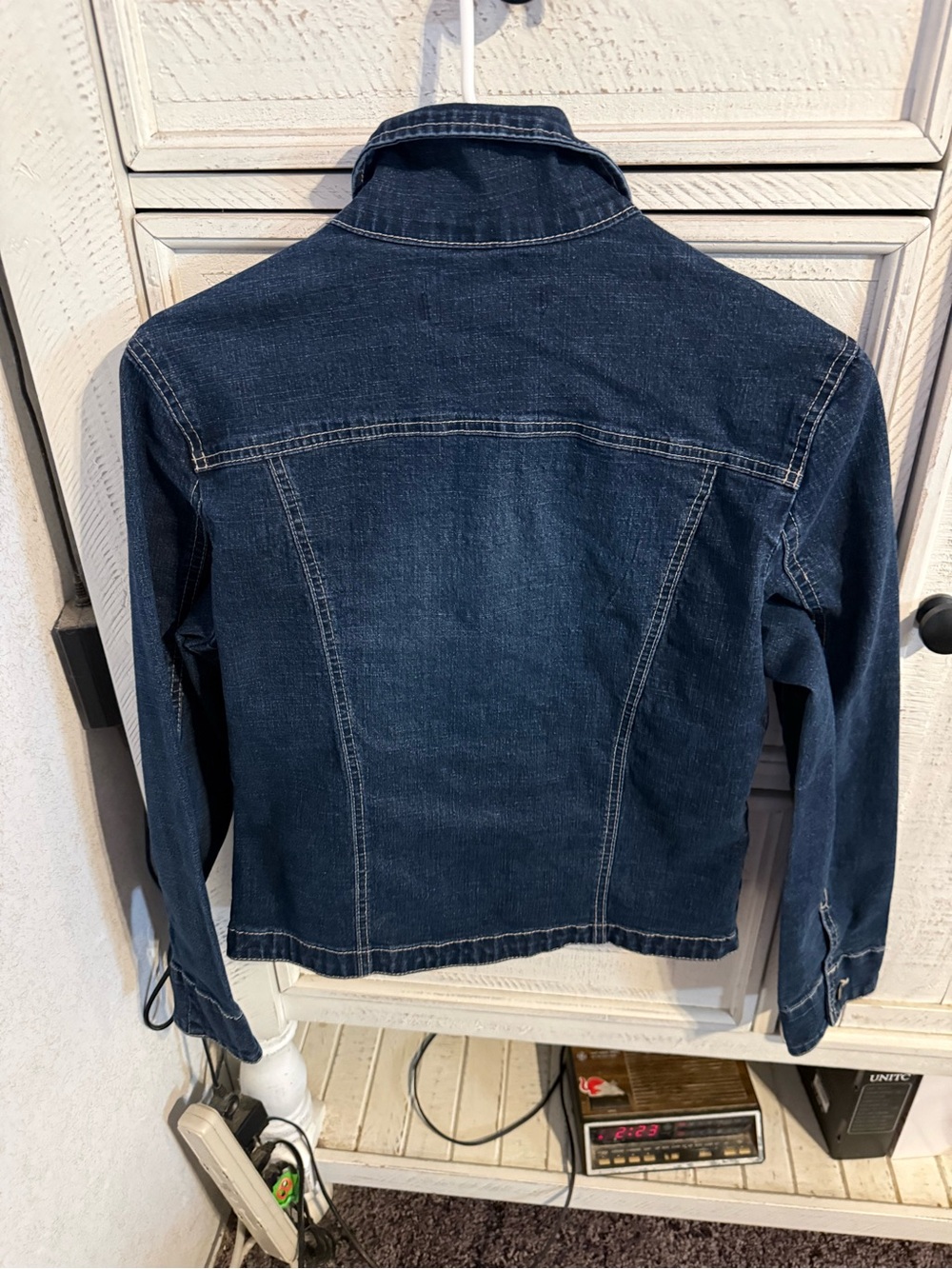 Live a Little Dark Blue Denim Jacket - Women's Jean Jacket